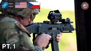 US Czech Armed Forces Conduct Live Fire Training  Immediate Response 24 Pt1 [upl. by Aehtla]