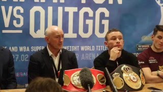 CARL FRAMPTON v SCOTT QUIGG FULL POST FIGHT PRESS CONFERENCE  MANCHESTER ARENA [upl. by Malvia]