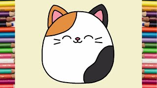 How to Draw a Cute Cat Easy  Draw Cat  Cat Drawing  Draw Squishmallows [upl. by Colbert779]