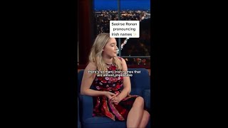 Saoirse Ronan pronounces her name in every interview [upl. by Eanat26]