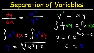 Separable First Order Differential Equations  Basic Introduction [upl. by Paxon992]