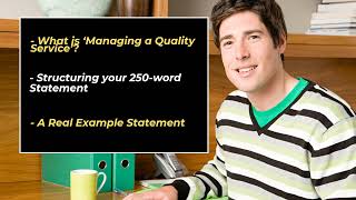 Managing a Quality Service 250 Word Statement Example  Score 77 on your Civil Service Application [upl. by Anec]