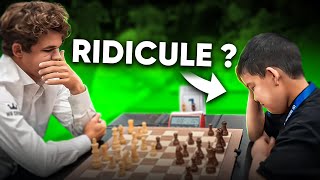 À 11 ANS IL tente un PIÈGE à Magnus Carlsen qui fait RIRE tout le PUBLIC [upl. by Toffey]