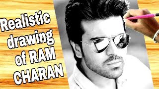 how to draw ram charan step by step [upl. by Ahsael446]