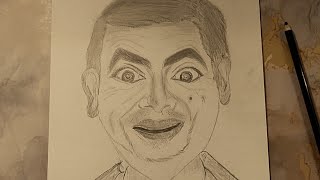 Free hand Sketch living legend Mr Bean Rowan Atkinson Actor and Comedian [upl. by Stanislaw17]