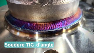 Comment souder au tig en angle intérieur  Soudure tig inox dangle  soudure en angle tig [upl. by Kentigera971]