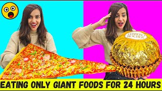 Eating only GIANT FOODS for 24 HOURS Satisfying [upl. by Zita106]