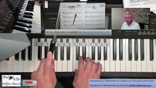 Keyboard cursus les 01 tm 10 van 50 lessen Gratis bladmuziektoetsenwijzer Also in English [upl. by Ariaet599]