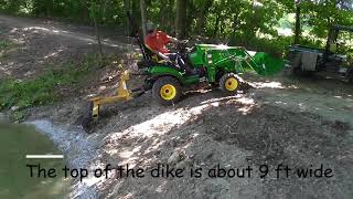 06  John Deere 1025 R and Tarter Landscape Rake [upl. by Nnylekoorb991]