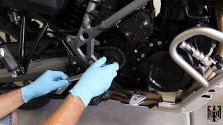 BMW F650GS Touratech 16 Tooth Front Sprocket Installation [upl. by Hamlen]