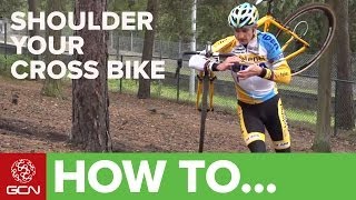 How To Shoulder Your Cyclocross Bike Like A Pro With Bart Wellens [upl. by Eahsat812]