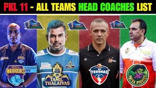 PKL 2024  All 12 Teams Confirmed Head Coaches List 😀  Pro Kabaddi Season 11  Umang Sports [upl. by Akkim]