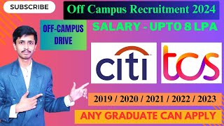 TCS OffCampus Recruitment 2024 for Freshers  Citi Recruitment 2024  Business Analyst Role  Jobs [upl. by Darrelle]