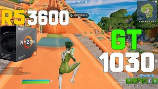 Fortnite Chapter 3  GT 1030 · RYZEN 5 3600  Performance Mode 1080p [upl. by Uaerraj]