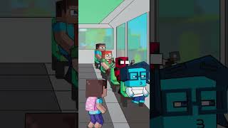 Who Took Little Steves Money AZ Bus Story Minecraft Animation minecraftshorts fyp [upl. by Oiceladni]