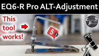 AstrophotographyDIY Skywatcher EQ6RPro  DIY polar adjustment tool ALT axis [upl. by Downall]