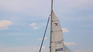 Reefing a Catamaran for Strong Winds [upl. by Islean455]