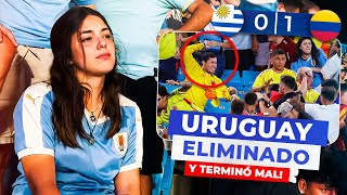 URUGUAY vs COLOMBIA  REACCIÓN a la ELIMINACIÓN de HINCHA URUGUAYA en el estadio Copa América 2024 [upl. by Rankin]