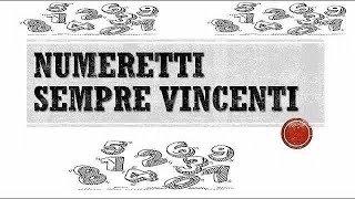 TABELLA NUMERETTI VINCENTI SETTEMBRE 2024 [upl. by Negroj]