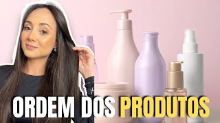 ORDEM DOS PRODUTOS DE CABELO  O que usar primeiro [upl. by Aihsat661]