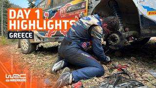 Day 1 Highlights  WRC EKO Acropolis Rally Greece 2024 [upl. by Atram]