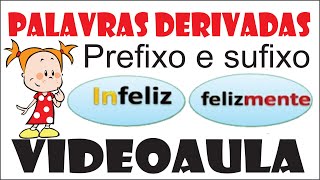 Palavras derivadas  prefixo e sufixo [upl. by Akcinahs]