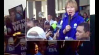 Helen Zille Premier Elect arriving at Cape Town Domestic Airport [upl. by Rehctelf]