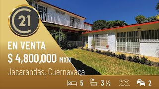 Casa en VENTA Jacarandas Cuernavaca Morelos  Century 21 Haus [upl. by Yonina]