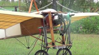 15 bleriot RC MODEL saito 90twin engine run [upl. by Wittenburg486]