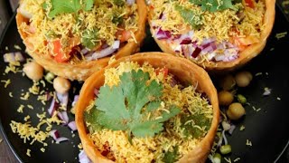 katori chaat recipe  chaat katori recipe  how to make tokri chaat [upl. by Kooima]