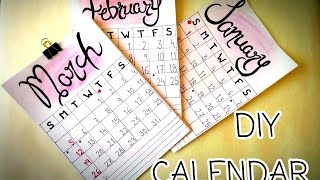 HOW TO MAKE A PERSONALIZED CALENDAR  DIY PROJECTS 2017  DIY CALENDAR  easy and cheap [upl. by Bent]