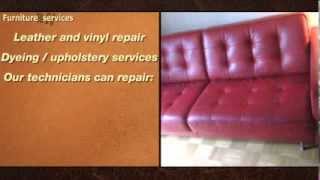 All Furniture Services® Leather Vinyl Clean Repair Restore Upholster Dye Color Grain Match Finish [upl. by Assenav773]