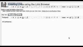 Confluence Tutorial Creating Linksflv [upl. by Berck882]