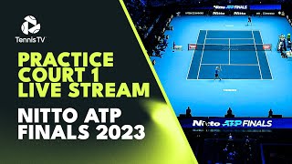 LIVE PRACTICE STREAM Novak Djokovic Hits Ahead of Sinner Match  Nitto ATP Finals 2023 Court 1 [upl. by Hadihahs]