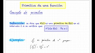 2  Primitiva de una función [upl. by Analram]