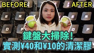 鍵盤大掃除！實測¥40和¥10的鍵盤清潔膠！ [upl. by Ruben310]