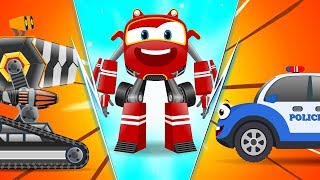 Bob the Police Car Chase thief Cartoon Rhymes for kids [upl. by Auqeenahs]