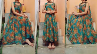 heavy anarkali dress cutting and stitching  Umbrella frock  Anarkali dress cutting amp stitching [upl. by Ahmad]