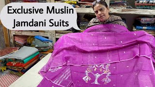 Exclusive Premium Muslin Jamdani Suits  New Trending amp Elegant Boutique Suits Collection  SALE [upl. by Ahseinet]