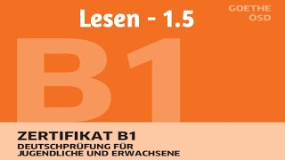 Goethe Zertifikat B1Lesen 15GermanFLIHYD [upl. by Idnym]