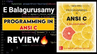 E Balagurusamy Programming in ANSI C  Book Review 🔥  Content Analysis [upl. by Aynam]