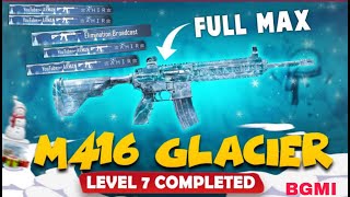 FINALLY M416 GLACIER FULL MAX 🥶 UPGRADE M416 GLACIER LEVEL 7  Fiore X suit challanged me  bgmi [upl. by Neeruam]