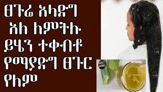 ይሄን ተቀብቶ የማያድግ ፀጉር የለም [upl. by Yhotmit]