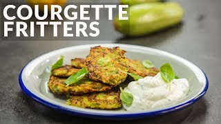 How to Make Courgette Fritters  Food Channel L  A New Recipe Every Day [upl. by Sirois]