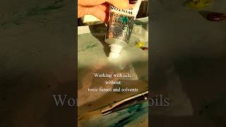 oil painting medium without solvents oilpaintingtutorial contemporaryart artstudio [upl. by Priscella]