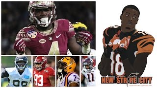 Cincinnati Bengals PreDraft Visits  Mock Draft  Dalvin Cook  Chris Smith Trade [upl. by Eimmas]