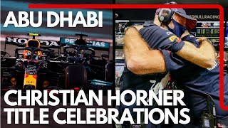 Christian Horner Watches Dramatic Final Lap  2021 Abu Dhabi Grand Prix [upl. by Leay]