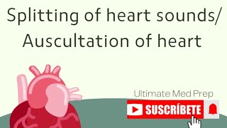 Splitting of heart sounds auscultation of heartpathological heart sounds [upl. by Assiralk278]