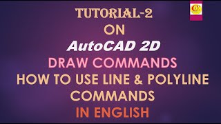 TUTORIAL2  USE OF LINE AND POLYLINE COMMANDS IN AutoCAD  IN ENGLISH [upl. by Lledner236]