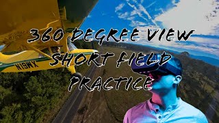 360 View While Practicing Short Field Landings in a Grass Field [upl. by Ariadne]